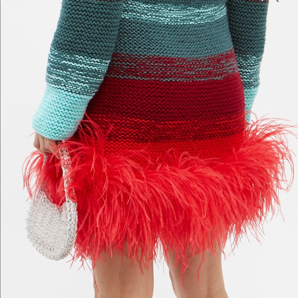 Germanier feather knitted skirt